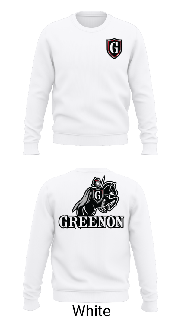 Crew Neck Sweatshirt, Greenon Knights, Women's Volleyball, Teamtime, Team time, sublimation, custom sports apparel, team uniforms, spirit wear, spiritwear, sports uniforms, custom shirts, team store, custom team store, fundraiser sports, apparel fundraiser