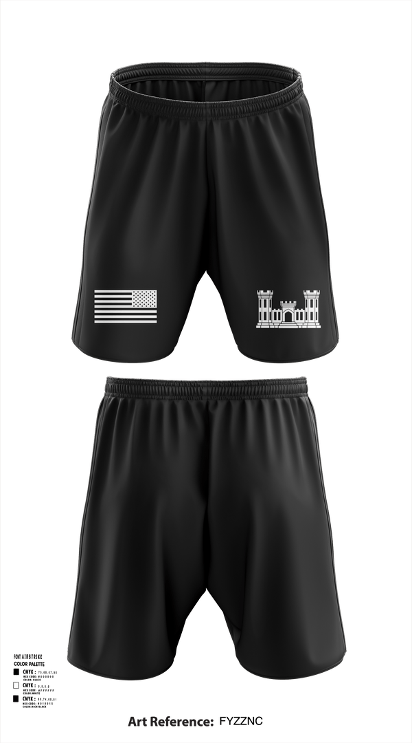 Athletic Shorts With Pockets, 250TH ENGINEERING COMPANY, National Guard, Teamtime, Team time, sublimation, custom sports apparel, team uniforms, spirit wear, spiritwear, sports uniforms, custom shirts, team store, custom team store, fundraiser sports, apparel fundraiser