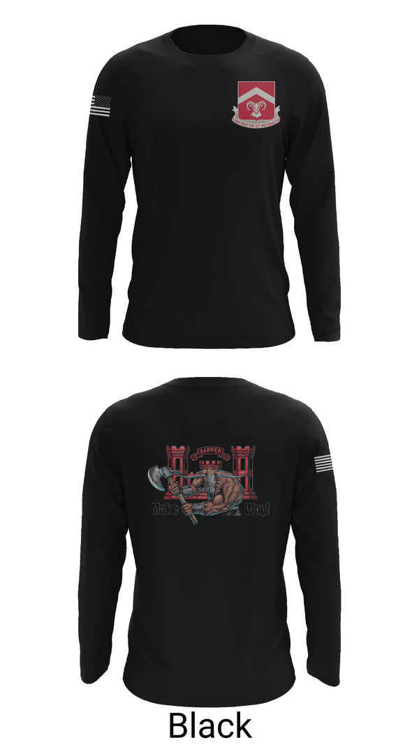 Long Sleeve Performance Shirt, 937th CEC-A, 40th BEB, Army, Teamtime, Team time, sublimation, custom sports apparel, team uniforms, spirit wear, spiritwear, sports uniforms, custom shirts, team store, custom team store, fundraiser sports, apparel fundraiser