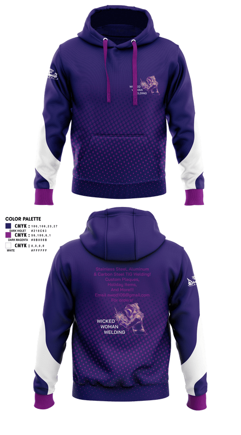 Hoodie, Wicked Woman Welding, , Teamtime, Team time, sublimation, custom sports apparel, team uniforms, spirit wear, spiritwear, sports uniforms, custom shirts, team store, custom team store, fundraiser sports, apparel fundraiser
