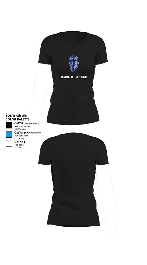 Womens Short Sleeve Vneck Shirt, Manor New Tech, Women's Basketball, Teamtime, Team time, sublimation, custom sports apparel, team uniforms, spirit wear, spiritwear, sports uniforms, custom shirts, team store, custom team store, fundraiser sports, apparel fundraiser