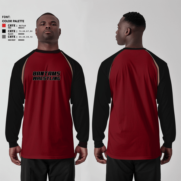 Long Sleeve Performance Shirt, BANTAMS, Wrestling, Teamtime, Team time, sublimation, custom sports apparel, team uniforms, spirit wear, spiritwear, sports uniforms, custom shirts, team store, custom team store, fundraiser sports, apparel fundraiser