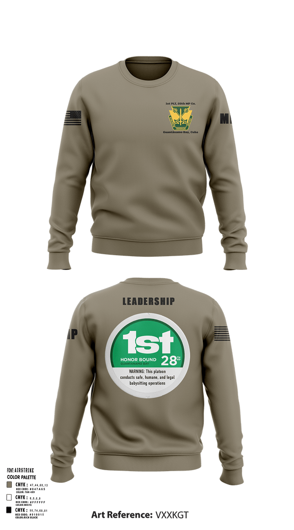 Crew Neck Sweatshirt, 28th MP Company, National Guard, Teamtime, Team time, sublimation, custom sports apparel, team uniforms, spirit wear, spiritwear, sports uniforms, custom shirts, team store, custom team store, fundraiser sports, apparel fundraiser