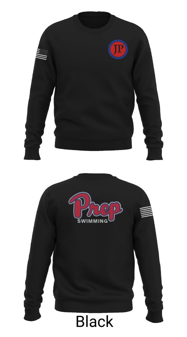 Crew Neck Sweatshirt, Jackson Preparatory School Swimming, Swimming, Teamtime, Team time, sublimation, custom sports apparel, team uniforms, spirit wear, spiritwear, sports uniforms, custom shirts, team store, custom team store, fundraiser sports, apparel fundraiser