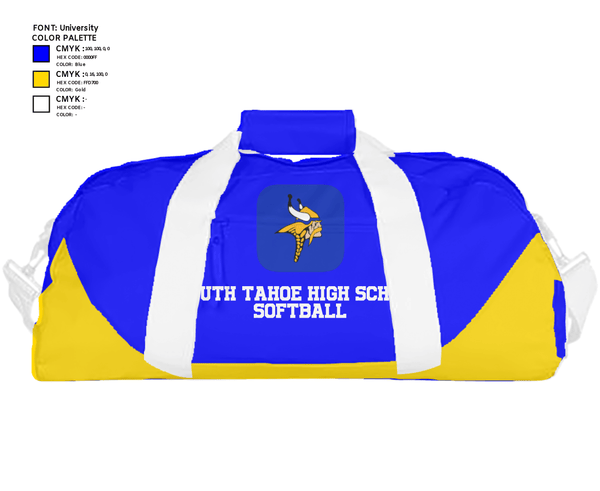 Duffle Bag, South Tahoe High School Softball, Softball, Teamtime, Team time, sublimation, custom sports apparel, team uniforms, spirit wear, spiritwear, sports uniforms, custom shirts, team store, custom team store, fundraiser sports, apparel fundraiser