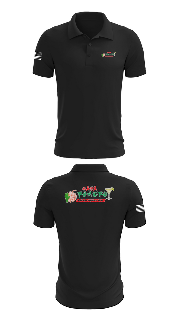 Short Sleeve Performance Polo, Casa Romero mexican grill, , Teamtime, Team time, sublimation, custom sports apparel, team uniforms, spirit wear, spiritwear, sports uniforms, custom shirts, team store, custom team store, fundraiser sports, apparel fundraiser