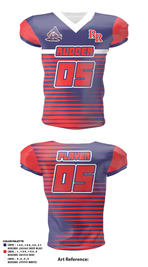 Football Jersey, Rudder Middle School Soccer, Men's Soccer, Teamtime, Team time, sublimation, custom sports apparel, team uniforms, spirit wear, spiritwear, sports uniforms, custom shirts, team store, custom team store, fundraiser sports, apparel fundraiser