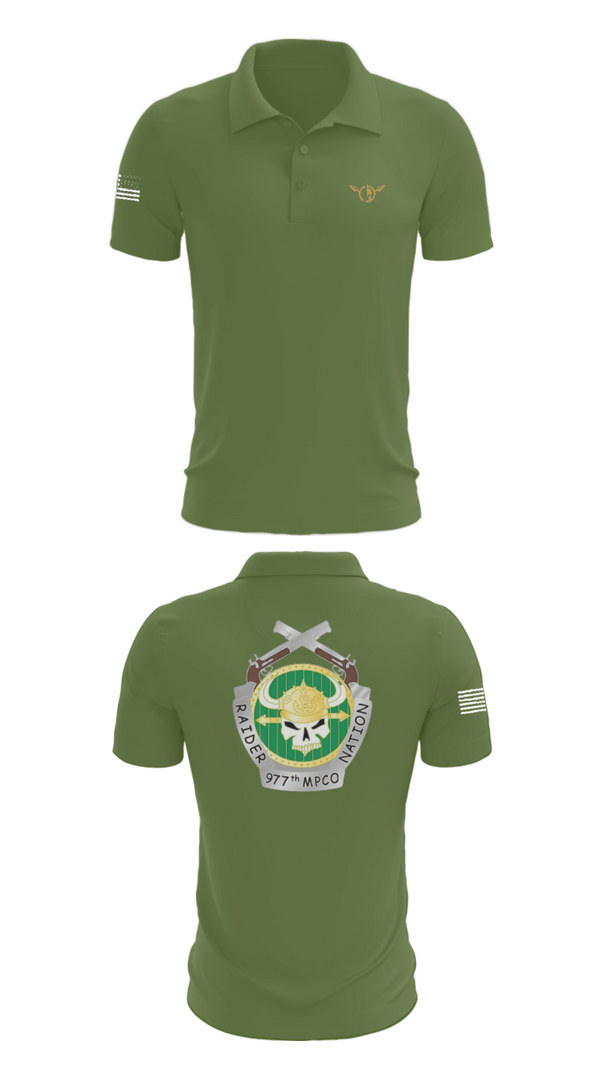 Short Sleeve Performance Polo, 977 MP CO, Army, Teamtime, Team time, sublimation, custom sports apparel, team uniforms, spirit wear, spiritwear, sports uniforms, custom shirts, team store, custom team store, fundraiser sports, apparel fundraiser