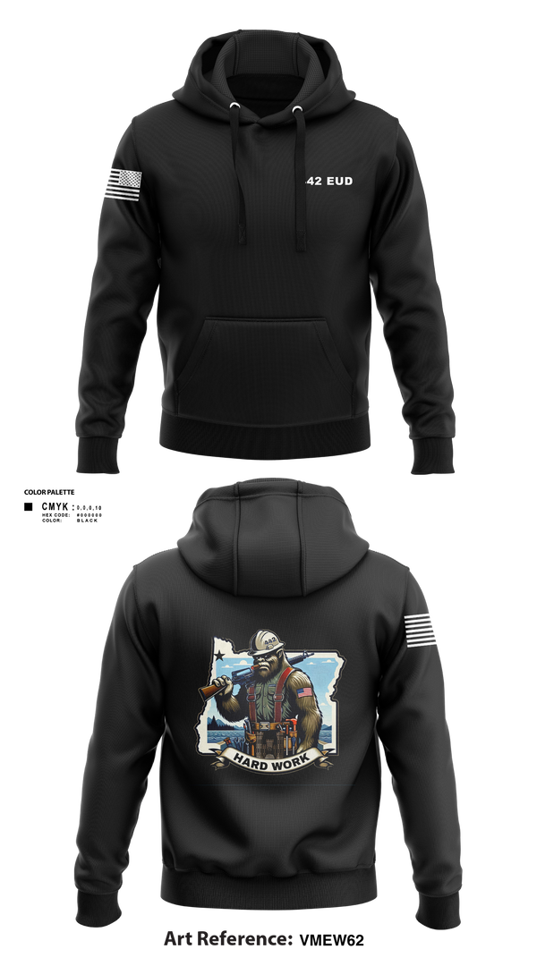 Hoodie, 442 EUD, National Guard, Teamtime, Team time, sublimation, custom sports apparel, team uniforms, spirit wear, spiritwear, sports uniforms, custom shirts, team store, custom team store, fundraiser sports, apparel fundraiser