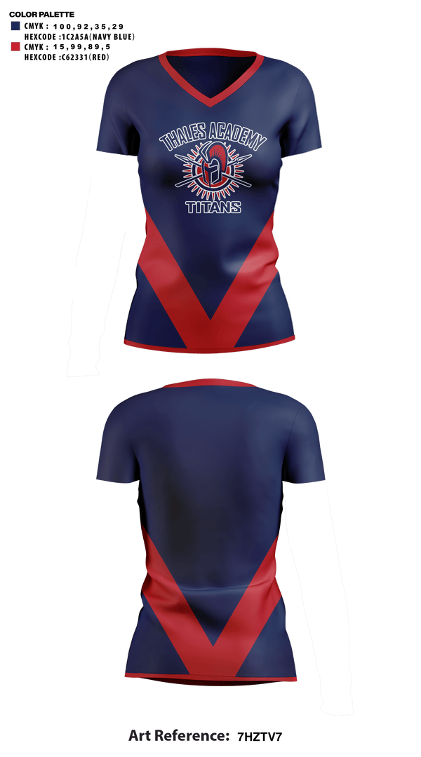 Womens Short Sleeve Vneck Shirt, Thales Academy-Apex High School Cheer, Cheer, Teamtime, Team time, sublimation, custom sports apparel, team uniforms, spirit wear, spiritwear, sports uniforms, custom shirts, team store, custom team store, fundraiser sports, apparel fundraiser