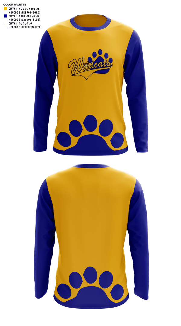 Long Sleeve Performance Shirt, Richwoods Middle School Cheer, Cheer, Teamtime, Team time, sublimation, custom sports apparel, team uniforms, spirit wear, spiritwear, sports uniforms, custom shirts, team store, custom team store, fundraiser sports, apparel fundraiser