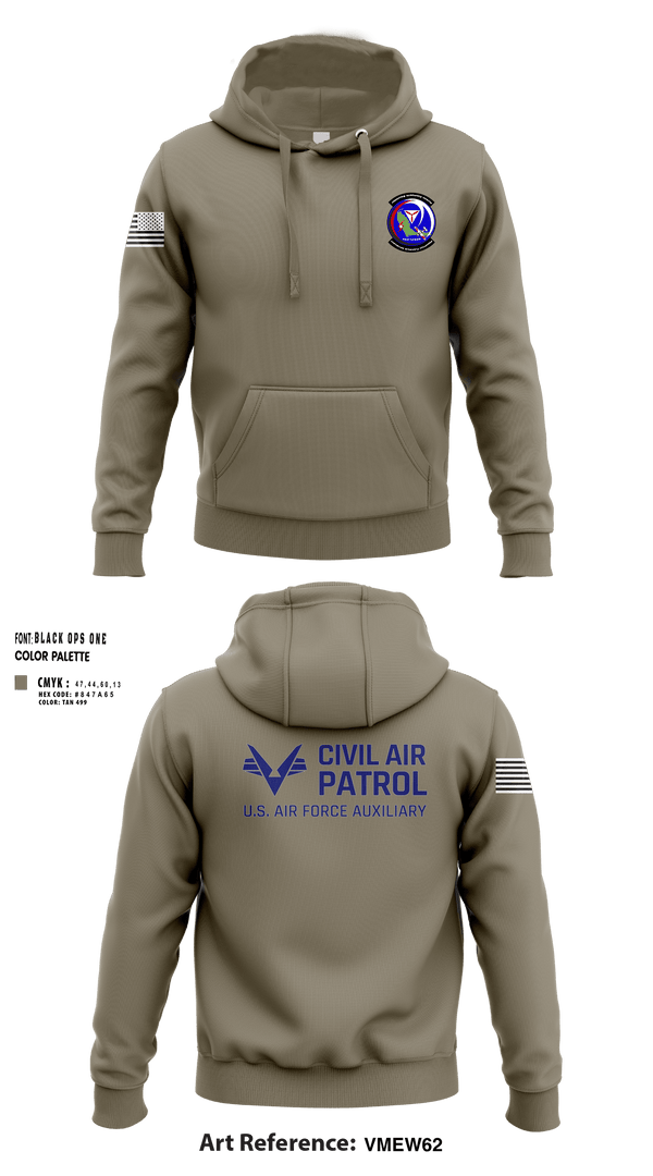 Hoodie, VFW Post 8191Patrick Composite Squadron, Air Force, Teamtime, Team time, sublimation, custom sports apparel, team uniforms, spirit wear, spiritwear, sports uniforms, custom shirts, team store, custom team store, fundraiser sports, apparel fundraiser
