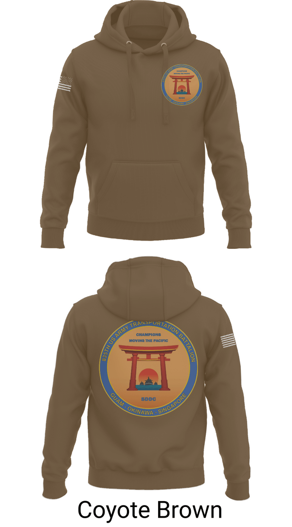 Hoodie, 835th Transportation BN, Army, Teamtime, Team time, sublimation, custom sports apparel, team uniforms, spirit wear, spiritwear, sports uniforms, custom shirts, team store, custom team store, fundraiser sports, apparel fundraiser