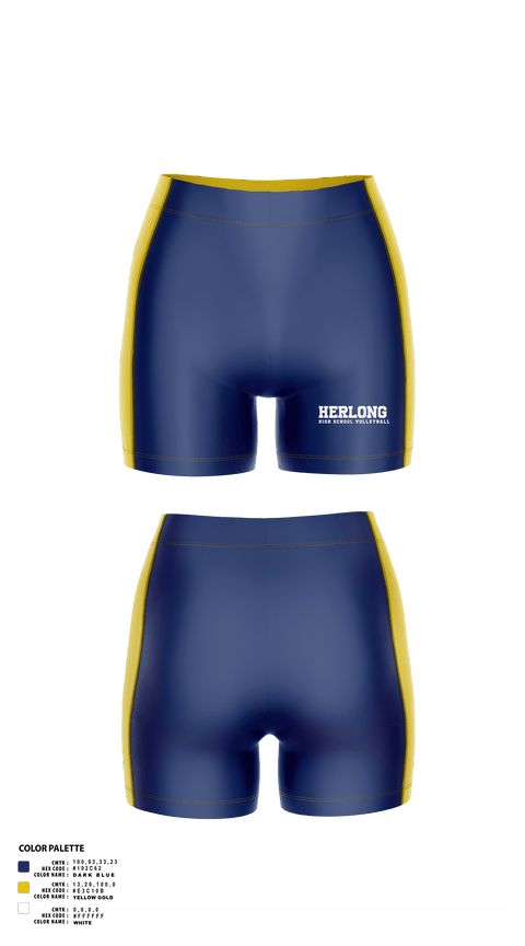 Womens Compression Shorts, Herlong High School Volleyball, Women's Volleyball, Teamtime, Team time, sublimation, custom sports apparel, team uniforms, spirit wear, spiritwear, sports uniforms, custom shirts, team store, custom team store, fundraiser sports, apparel fundraiser