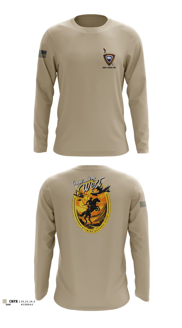 Long Sleeve Performance Shirt, HHB 2-300th FAR, National Guard, Teamtime, Team time, sublimation, custom sports apparel, team uniforms, spirit wear, spiritwear, sports uniforms, custom shirts, team store, custom team store, fundraiser sports, apparel fundraiser