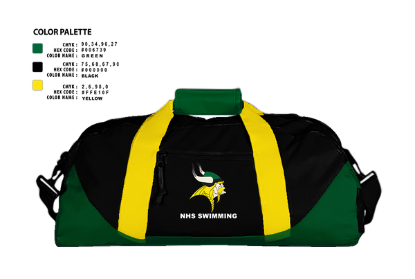 Duffle Bag, Northside High School Swimming, Swimming, Teamtime, Team time, sublimation, custom sports apparel, team uniforms, spirit wear, spiritwear, sports uniforms, custom shirts, team store, custom team store, fundraiser sports, apparel fundraiser