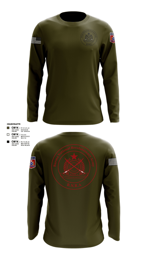 Long Sleeve Performance Shirt, B.N.R.A, Army, Teamtime, Team time, sublimation, custom sports apparel, team uniforms, spirit wear, spiritwear, sports uniforms, custom shirts, team store, custom team store, fundraiser sports, apparel fundraiser