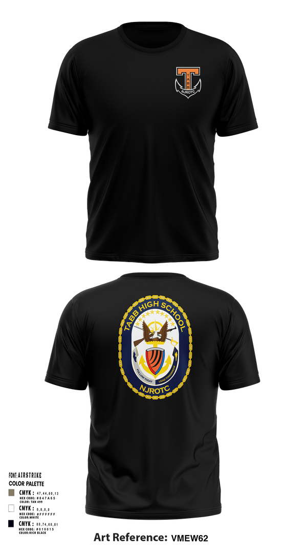 Short Sleeve Performance Shirt, Tabb NJROTC, Navy, Teamtime, Team time, sublimation, custom sports apparel, team uniforms, spirit wear, spiritwear, sports uniforms, custom shirts, team store, custom team store, fundraiser sports, apparel fundraiser