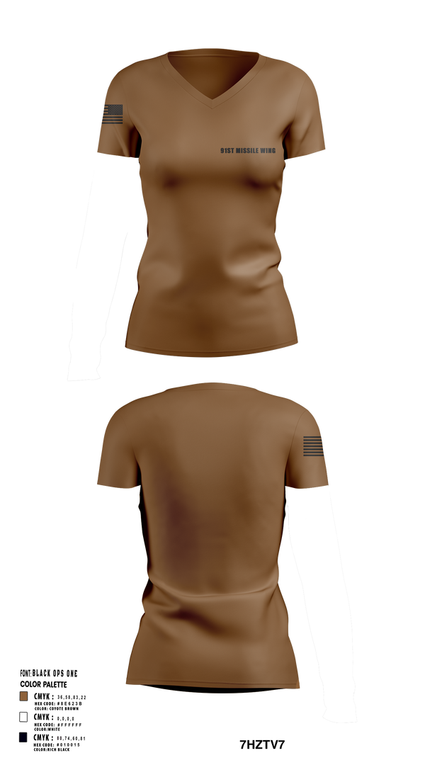 Womens Short Sleeve Vneck Shirt, 91st missile wing, Air Force, Teamtime, Team time, sublimation, custom sports apparel, team uniforms, spirit wear, spiritwear, sports uniforms, custom shirts, team store, custom team store, fundraiser sports, apparel fundraiser