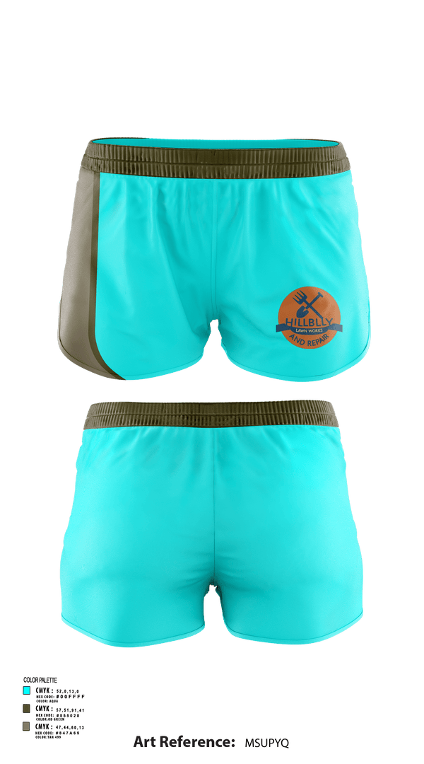 Womens Shorts, Hillbilly Lawn Works And Repair, , Teamtime, Team time, sublimation, custom sports apparel, team uniforms, spirit wear, spiritwear, sports uniforms, custom shirts, team store, custom team store, fundraiser sports, apparel fundraiser