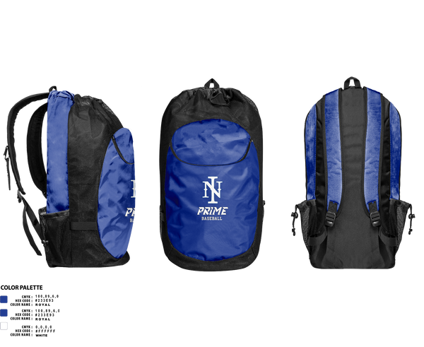 Gear Bag, Ninth Inning Prime Baseball, Baseball, Teamtime, Team time, sublimation, custom sports apparel, team uniforms, spirit wear, spiritwear, sports uniforms, custom shirts, team store, custom team store, fundraiser sports, apparel fundraiser