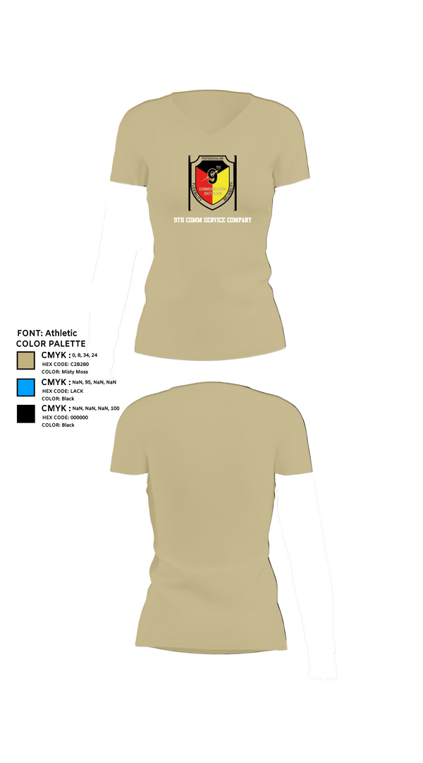 Womens Short Sleeve Vneck Shirt, 9th Comm Service company, Marines, Teamtime, Team time, sublimation, custom sports apparel, team uniforms, spirit wear, spiritwear, sports uniforms, custom shirts, team store, custom team store, fundraiser sports, apparel fundraiser