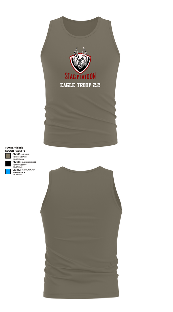 Tank Top, Eagle troop 2/2, Army, Teamtime, Team time, sublimation, custom sports apparel, team uniforms, spirit wear, spiritwear, sports uniforms, custom shirts, team store, custom team store, fundraiser sports, apparel fundraiser