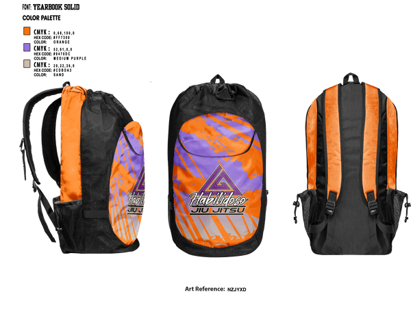 Gear Bag, Habilidoso Jiu-jitsu, Wrestling, Teamtime, Team time, sublimation, custom sports apparel, team uniforms, spirit wear, spiritwear, sports uniforms, custom shirts, team store, custom team store, fundraiser sports, apparel fundraiser