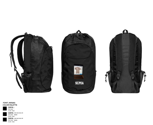Gear Bag, SCPOA, , Teamtime, Team time, sublimation, custom sports apparel, team uniforms, spirit wear, spiritwear, sports uniforms, custom shirts, team store, custom team store, fundraiser sports, apparel fundraiser