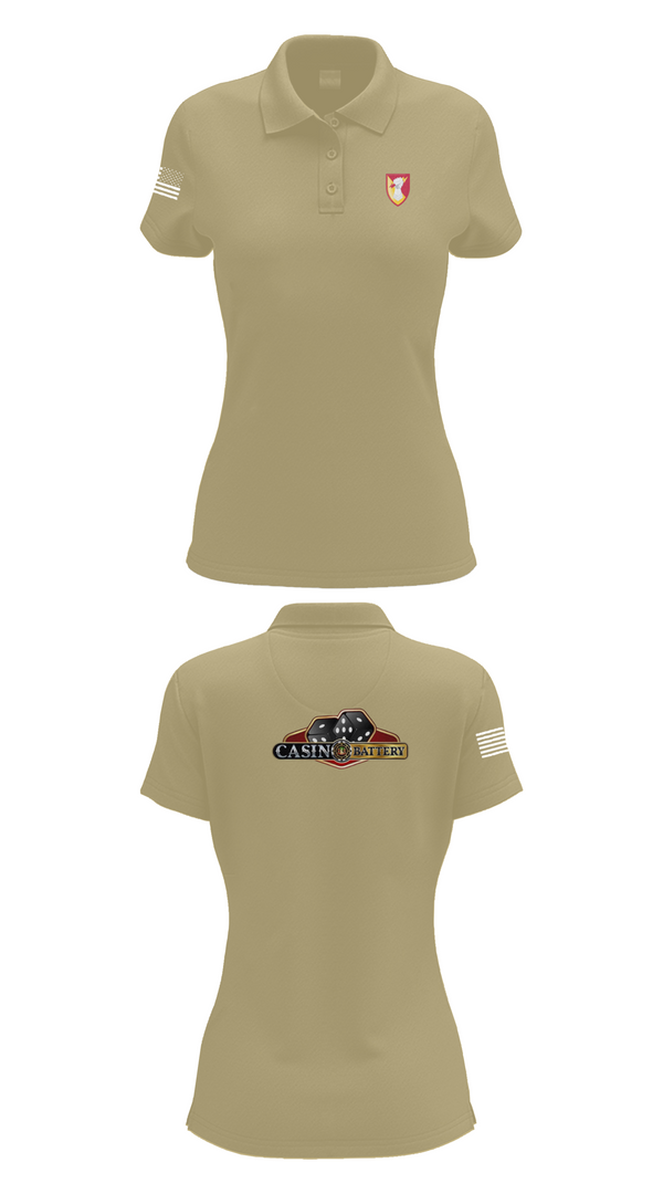 Womens Short Sleeve Performance Polo, Charlie Battery, 1st Battalion 1st Air Defense Artillery Regiment, , Teamtime, Team time, sublimation, custom sports apparel, team uniforms, spirit wear, spiritwear, sports uniforms, custom shirts, team store, custom team store, fundraiser sports, apparel fundraiser
