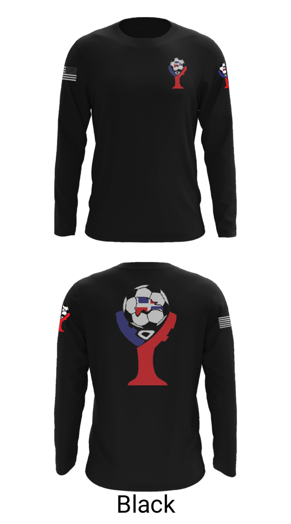 Long Sleeve Performance Shirt, Domenican Republic, Men's Soccer, Teamtime, Team time, sublimation, custom sports apparel, team uniforms, spirit wear, spiritwear, sports uniforms, custom shirts, team store, custom team store, fundraiser sports, apparel fundraiser