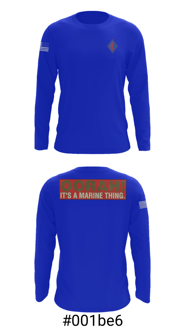 Long Sleeve Performance Shirt, 1st Marine Regiment, Marines, Teamtime, Team time, sublimation, custom sports apparel, team uniforms, spirit wear, spiritwear, sports uniforms, custom shirts, team store, custom team store, fundraiser sports, apparel fundraiser