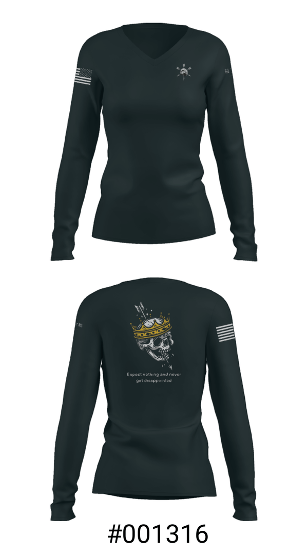 Women's Long Sleeve Vneck Shirt, 8th esb, Marines, Teamtime, Team time, sublimation, custom sports apparel, team uniforms, spirit wear, spiritwear, sports uniforms, custom shirts, team store, custom team store, fundraiser sports, apparel fundraiser