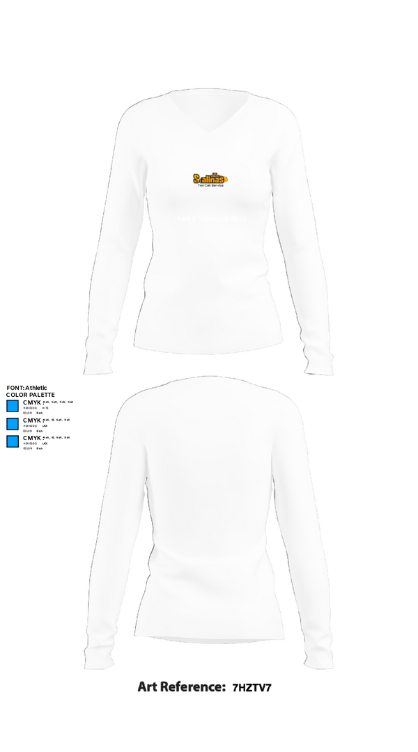 Womens Long Sleeve Vneck Shirt, Salinas taxi cab service LLC, , Teamtime, Team time, sublimation, custom sports apparel, team uniforms, spirit wear, spiritwear, sports uniforms, custom shirts, team store, custom team store, fundraiser sports, apparel fundraiser