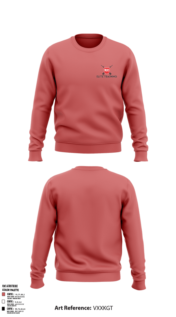 Crew Neck Sweatshirt, RC Elite Training, , Teamtime, Team time, sublimation, custom sports apparel, team uniforms, spirit wear, spiritwear, sports uniforms, custom shirts, team store, custom team store, fundraiser sports, apparel fundraiser