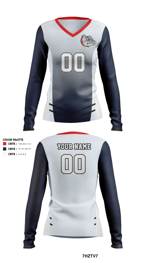 Women's Long Sleeve Vneck Shirt, Plainview High School Volleyball, Women's Volleyball, Teamtime, Team time, sublimation, custom sports apparel, team uniforms, spirit wear, spiritwear, sports uniforms, custom shirts, team store, custom team store, fundraiser sports, apparel fundraiser