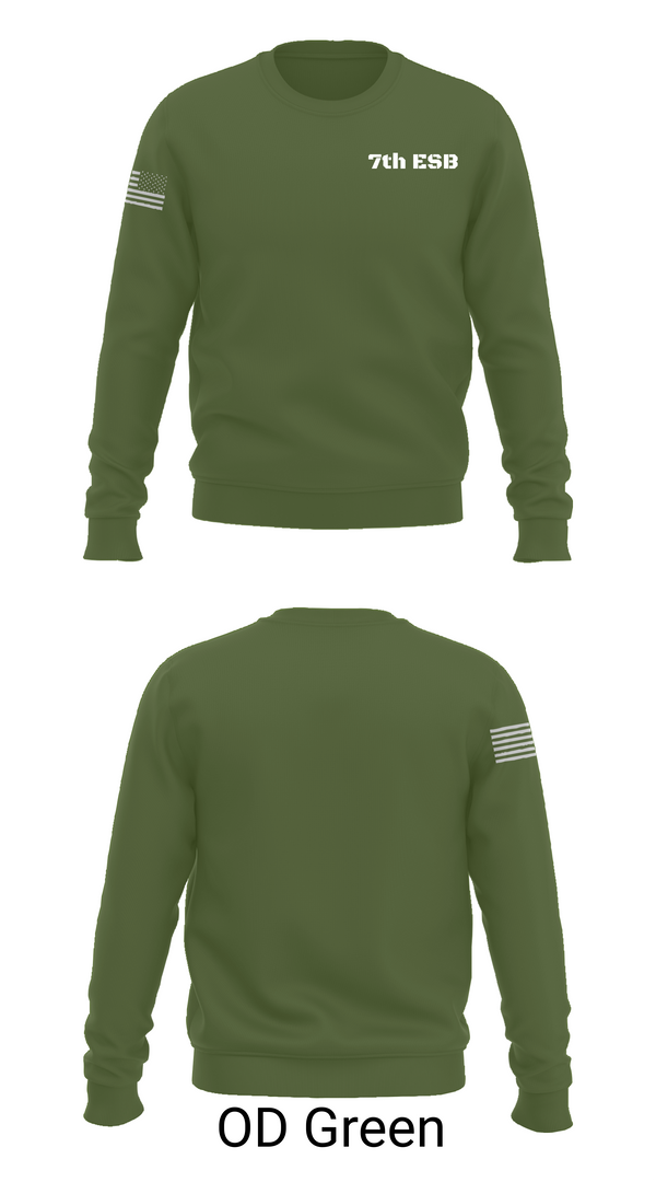 Crew Neck Sweatshirt, 7th ESB, Marines, Teamtime, Team time, sublimation, custom sports apparel, team uniforms, spirit wear, spiritwear, sports uniforms, custom shirts, team store, custom team store, fundraiser sports, apparel fundraiser