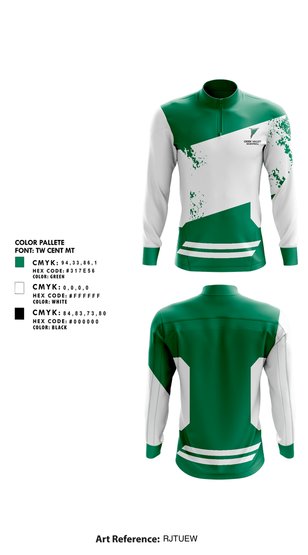 Quarter Zip Jacket, Creek Valley High School Basketball, Men's Basketball, Teamtime, Team time, sublimation, custom sports apparel, team uniforms, spirit wear, spiritwear, sports uniforms, custom shirts, team store, custom team store, fundraiser sports, apparel fundraiser