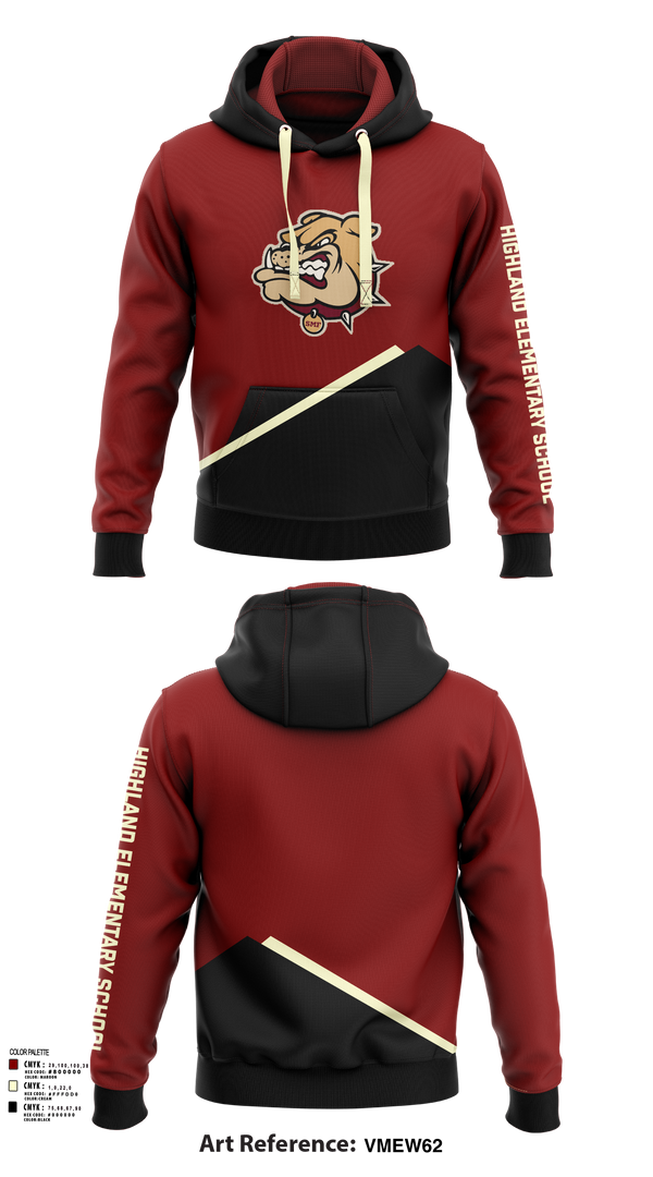 Hoodie, Highland Elementary School, Spirit Store, Teamtime, Team time, sublimation, custom sports apparel, team uniforms, spirit wear, spiritwear, sports uniforms, custom shirts, team store, custom team store, fundraiser sports, apparel fundraiser