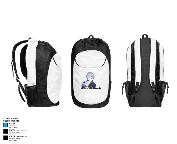 Gear Bag, Rockets, Men's Basketball, Teamtime, Team time, sublimation, custom sports apparel, team uniforms, spirit wear, spiritwear, sports uniforms, custom shirts, team store, custom team store, fundraiser sports, apparel fundraiser