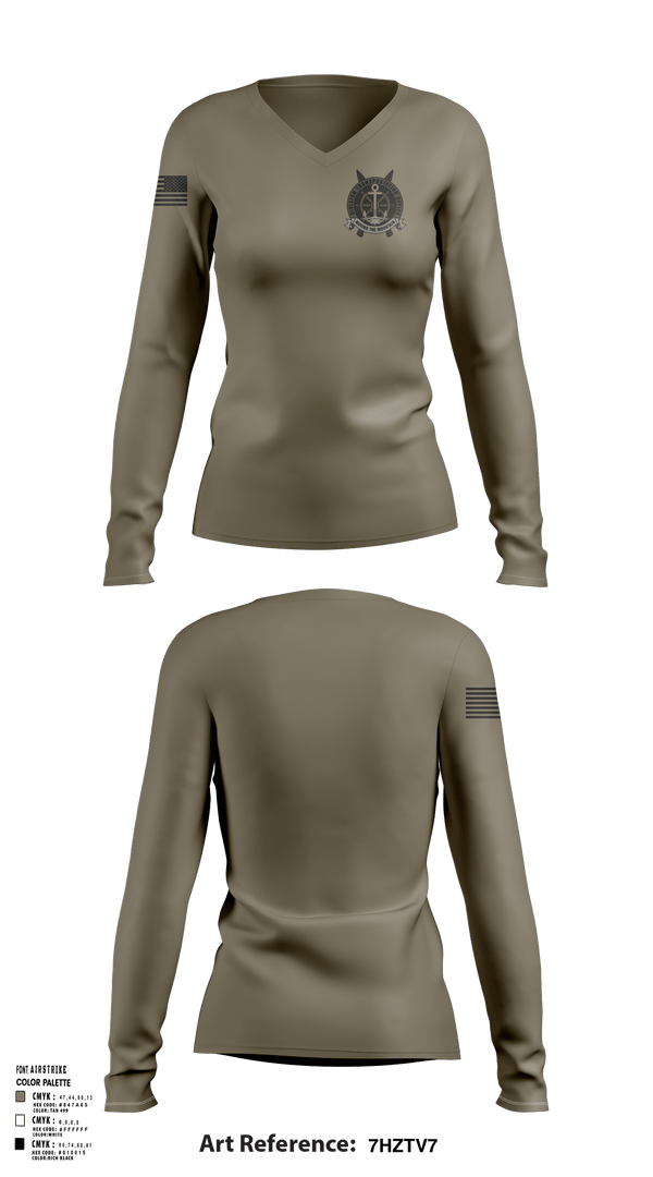 Womens Long Sleeve Vneck Shirt, DTO, Army, Teamtime, Team time, sublimation, custom sports apparel, team uniforms, spirit wear, spiritwear, sports uniforms, custom shirts, team store, custom team store, fundraiser sports, apparel fundraiser
