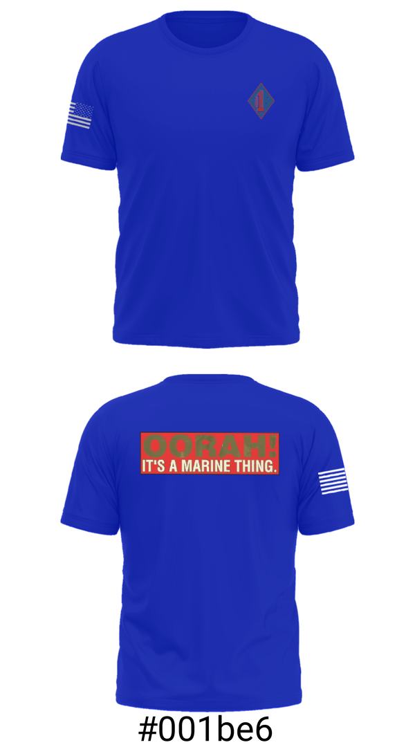 Old School Cotton Feel Shirt, 1st Marine Regiment, Marines, Teamtime, Team time, sublimation, custom sports apparel, team uniforms, spirit wear, spiritwear, sports uniforms, custom shirts, team store, custom team store, fundraiser sports, apparel fundraiser