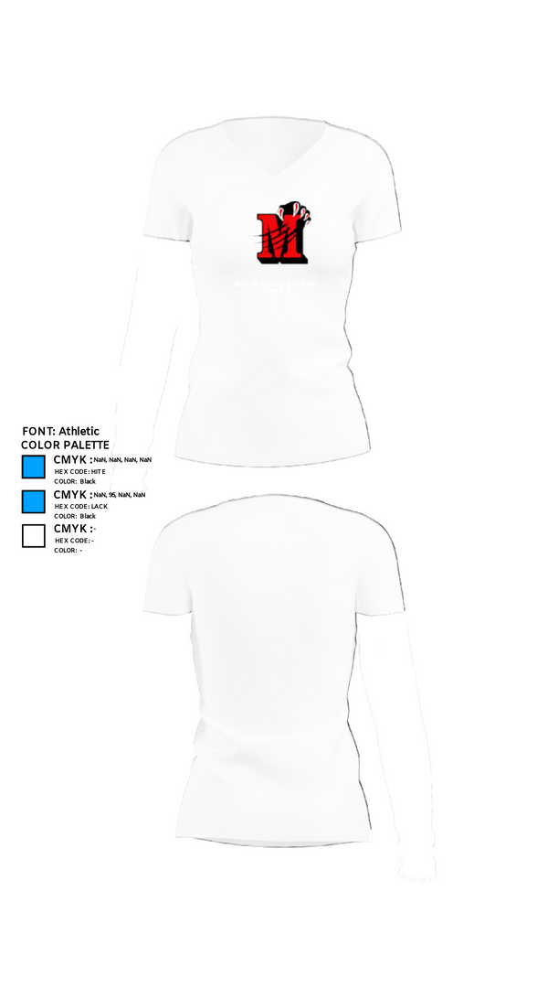 Womens Short Sleeve Vneck Shirt, Moundridge High School Basketball, Women's Basketball, Teamtime, Team time, sublimation, custom sports apparel, team uniforms, spirit wear, spiritwear, sports uniforms, custom shirts, team store, custom team store, fundraiser sports, apparel fundraiser