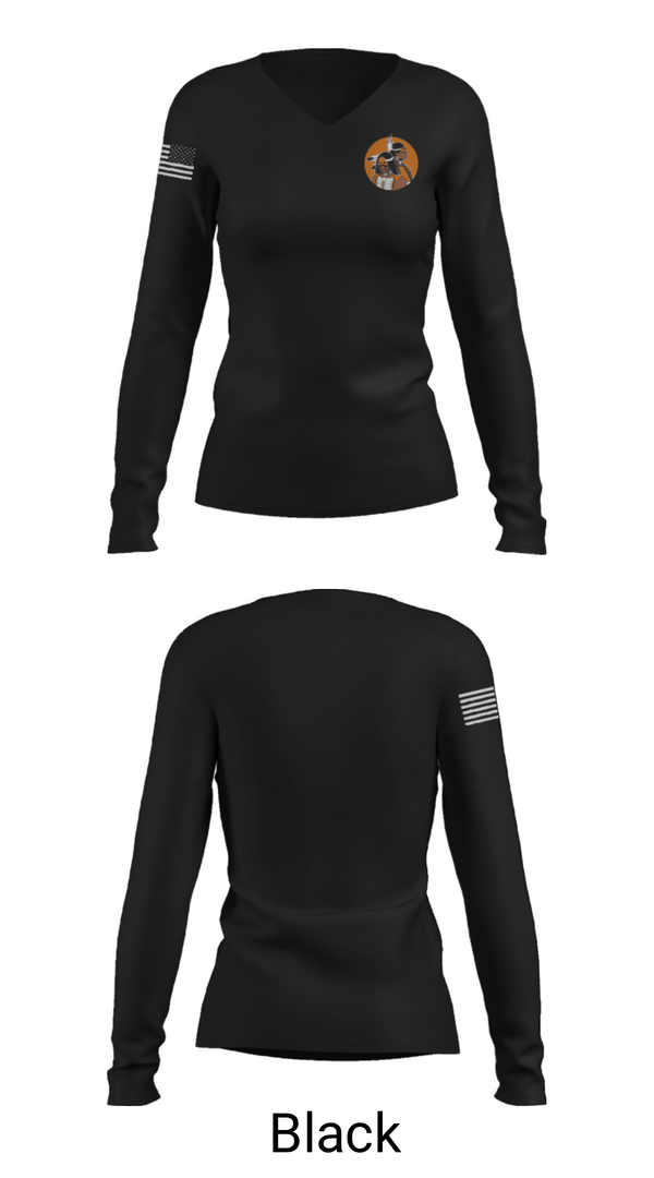 Women's Long Sleeve Vneck Shirt, Warwick Warriors, Track & Field, Teamtime, Team time, sublimation, custom sports apparel, team uniforms, spirit wear, spiritwear, sports uniforms, custom shirts, team store, custom team store, fundraiser sports, apparel fundraiser