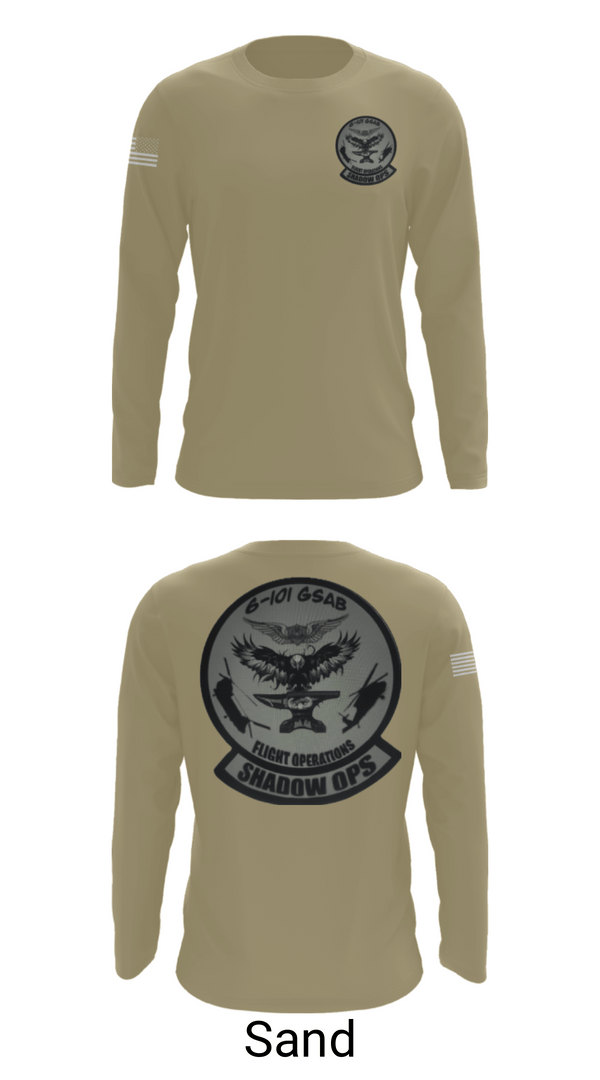 Long Sleeve Performance Shirt, Iron Eagle Shadow Ops, Army, Teamtime, Team time, sublimation, custom sports apparel, team uniforms, spirit wear, spiritwear, sports uniforms, custom shirts, team store, custom team store, fundraiser sports, apparel fundraiser