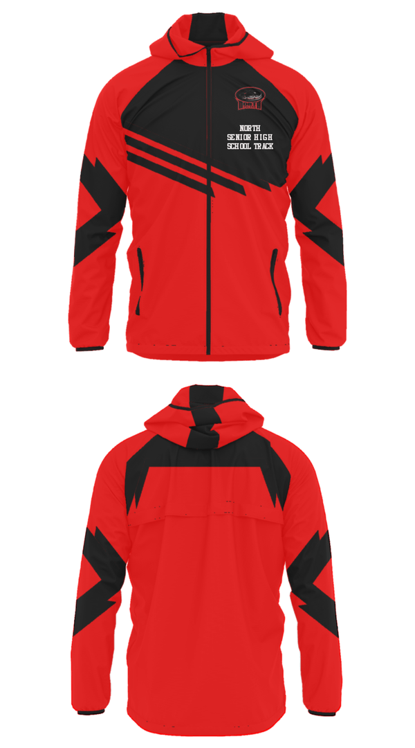 Windbreaker, North Senior High School Track, Track & Field, Teamtime, Team time, sublimation, custom sports apparel, team uniforms, spirit wear, spiritwear, sports uniforms, custom shirts, team store, custom team store, fundraiser sports, apparel fundraiser
