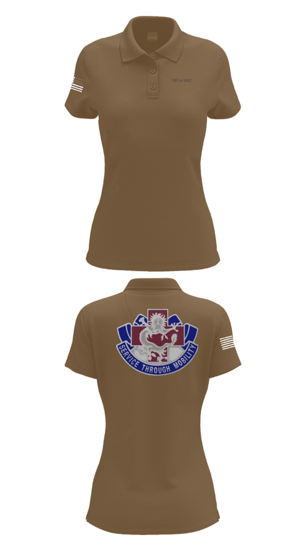 Women's Short Sleeve Performance Polo, 131st SAD, Army, Teamtime, Team time, sublimation, custom sports apparel, team uniforms, spirit wear, spiritwear, sports uniforms, custom shirts, team store, custom team store, fundraiser sports, apparel fundraiser