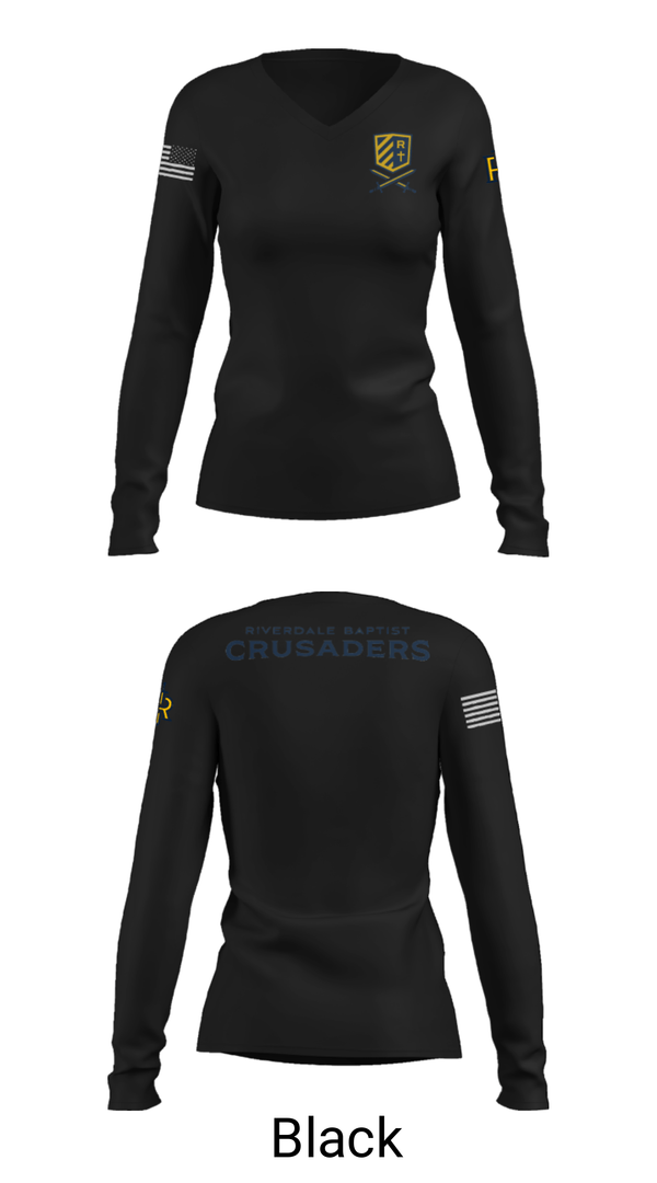 Women's Long Sleeve Vneck Shirt, Riverdale Women's Basketball, Women's Basketball, Teamtime, Team time, sublimation, custom sports apparel, team uniforms, spirit wear, spiritwear, sports uniforms, custom shirts, team store, custom team store, fundraiser sports, apparel fundraiser