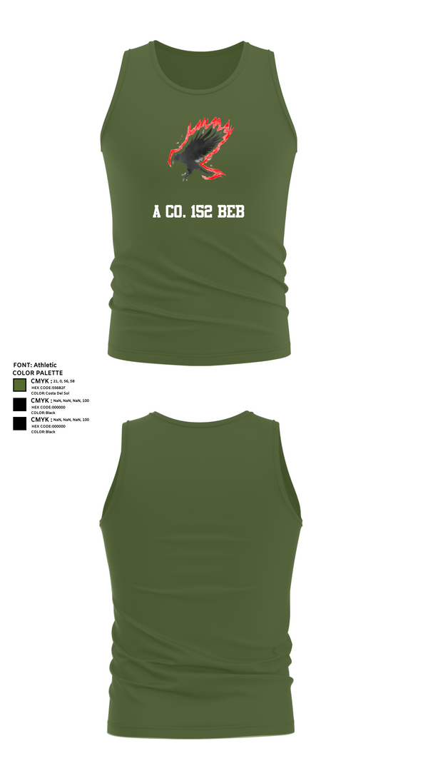 Tank Top, A Co. 152 BEB, Army, Teamtime, Team time, sublimation, custom sports apparel, team uniforms, spirit wear, spiritwear, sports uniforms, custom shirts, team store, custom team store, fundraiser sports, apparel fundraiser