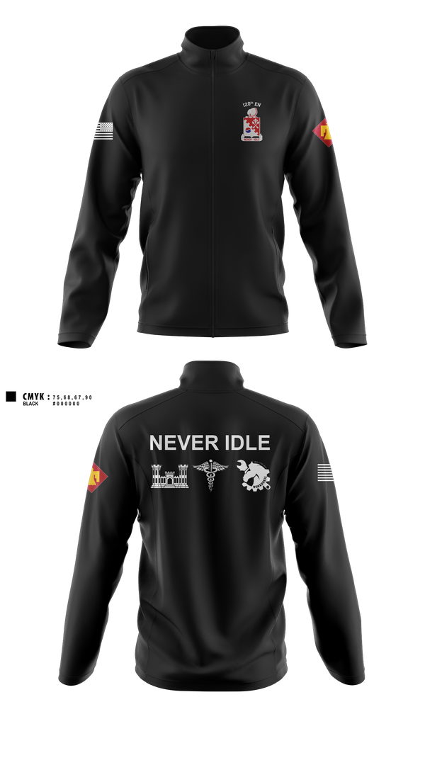 Fleece Jacket, 120th Engineers, Army, Teamtime, Team time, sublimation, custom sports apparel, team uniforms, spirit wear, spiritwear, sports uniforms, custom shirts, team store, custom team store, fundraiser sports, apparel fundraiser